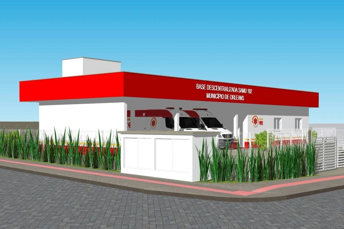 Obra para construção da base descentralizada do Samu inicia em Orleans — foto 1