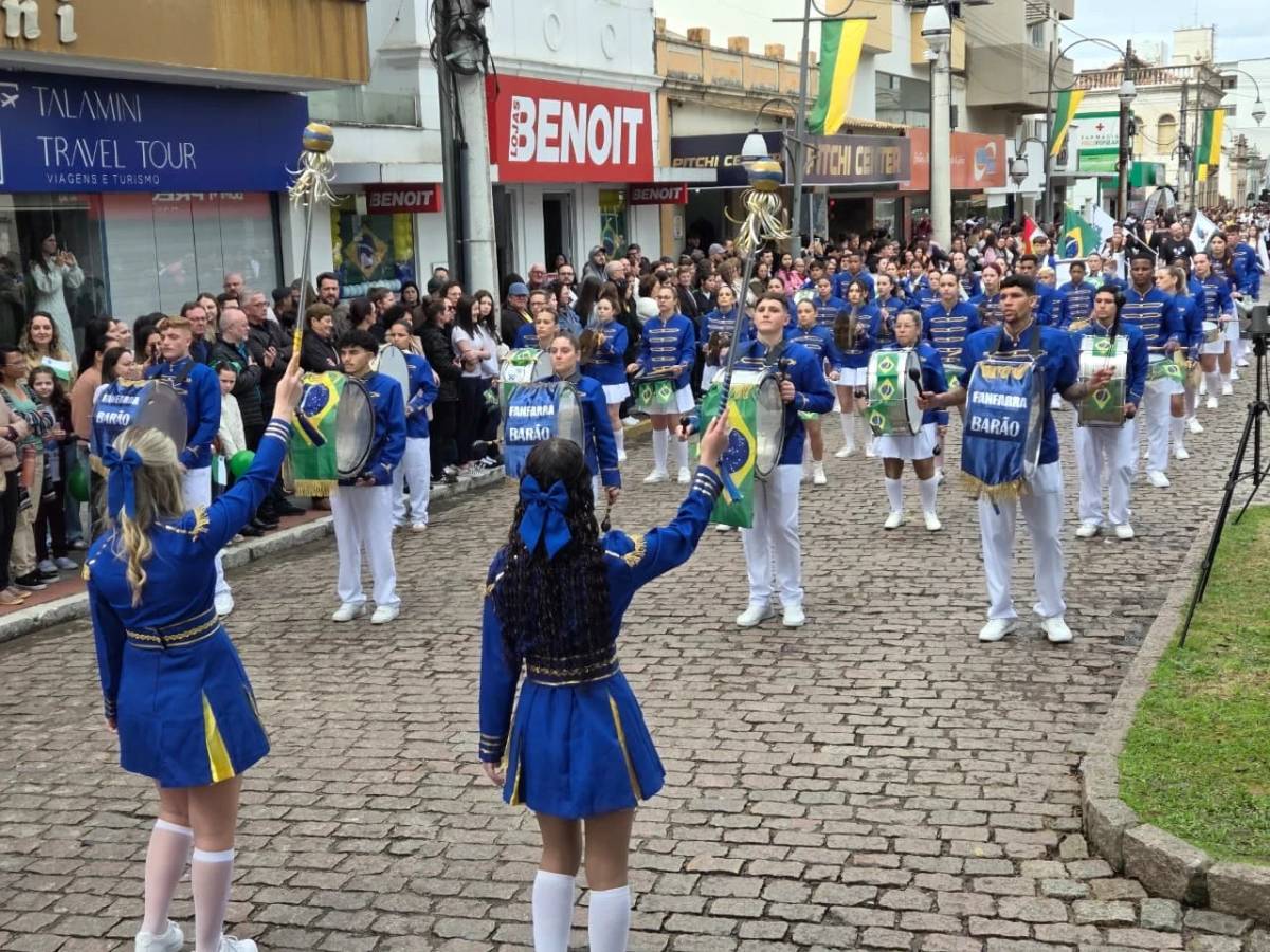 Mais de 40 grupos participam do desfile cívico no Centro Histórico de Urussanga — foto 1