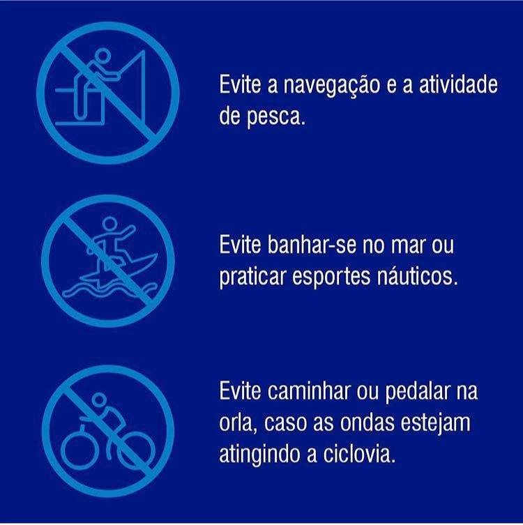 Defesa Civil alerta para mar agitado com ondas de até 3 metros no Litoral Sul — foto 2