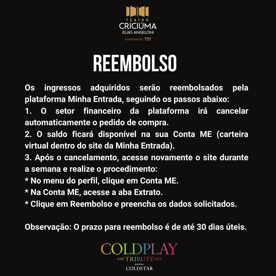 Espetáculo de tributo ao Coldplay é cancelado em Criciúma — foto 1