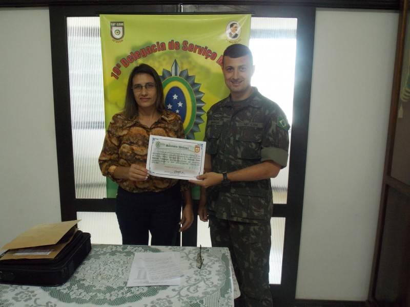 Junta de Serviço Militar de Cocal do Sul recebe diploma destaque 2014 — foto 1