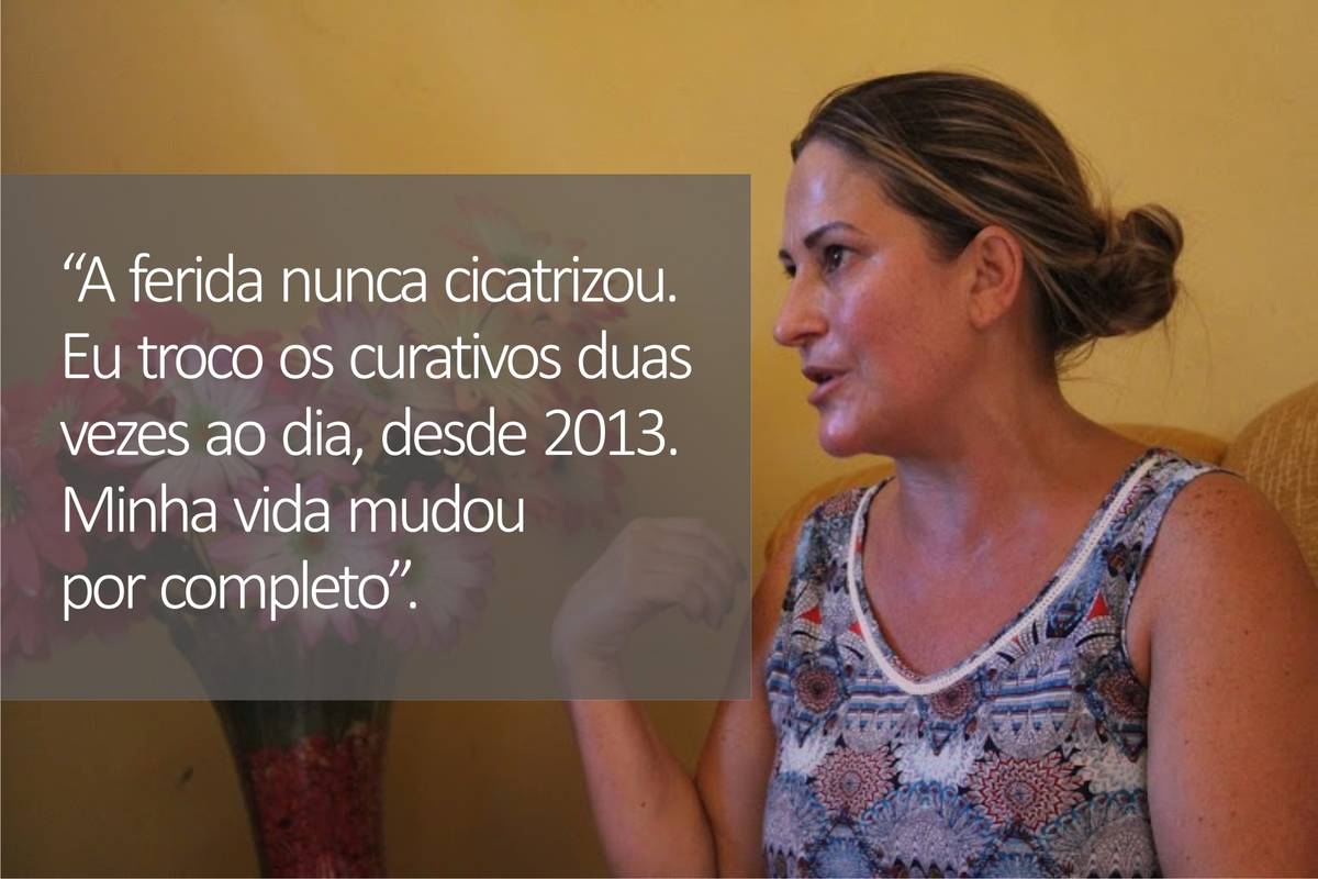 Ferida gerada por injeções nos glúteos ainda sem cura — foto 1