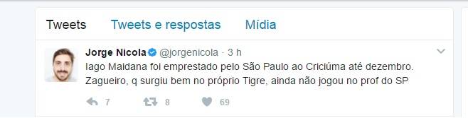 Iago Maidana no caminho de volta para o Criciúma — foto 1