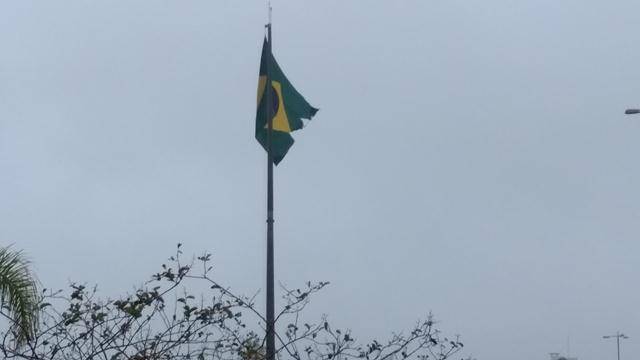 Tremula no horizonte a surrada bandeira nacional — foto 1
