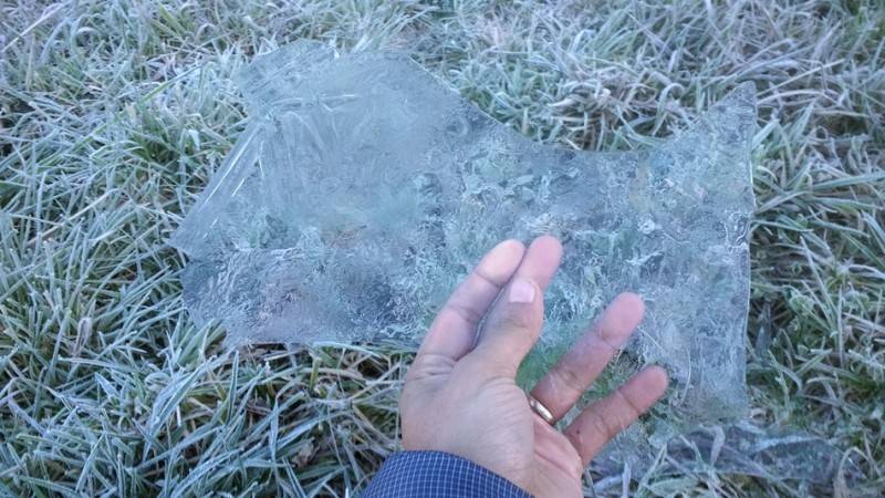 Amanhecer gelado rende até 'bonequinho de neve' na serra — foto 2
