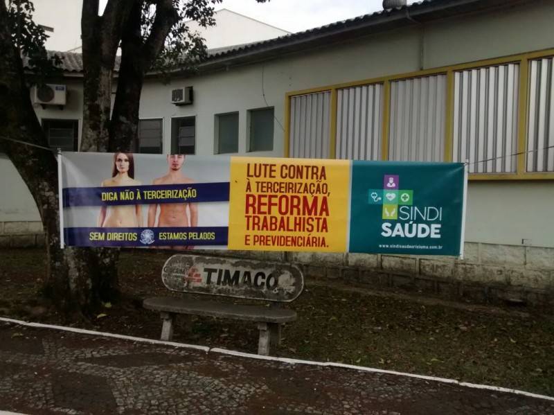 Sindicato realiza protesto no Hospital Santa Catarina — foto 1