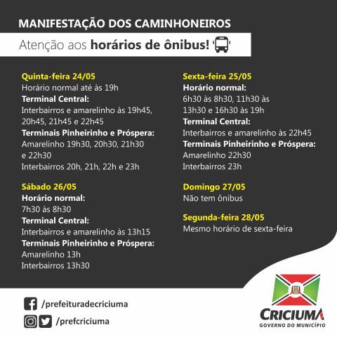 Horários de ônibus são alterados para prolongar atendimento à população — foto 1