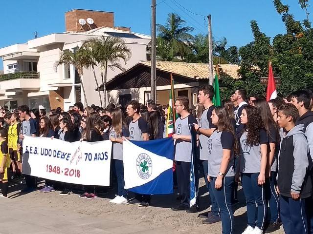 Retorno da banda da escola Udo Deeke marca 7 de Setembro em Treviso — foto 1