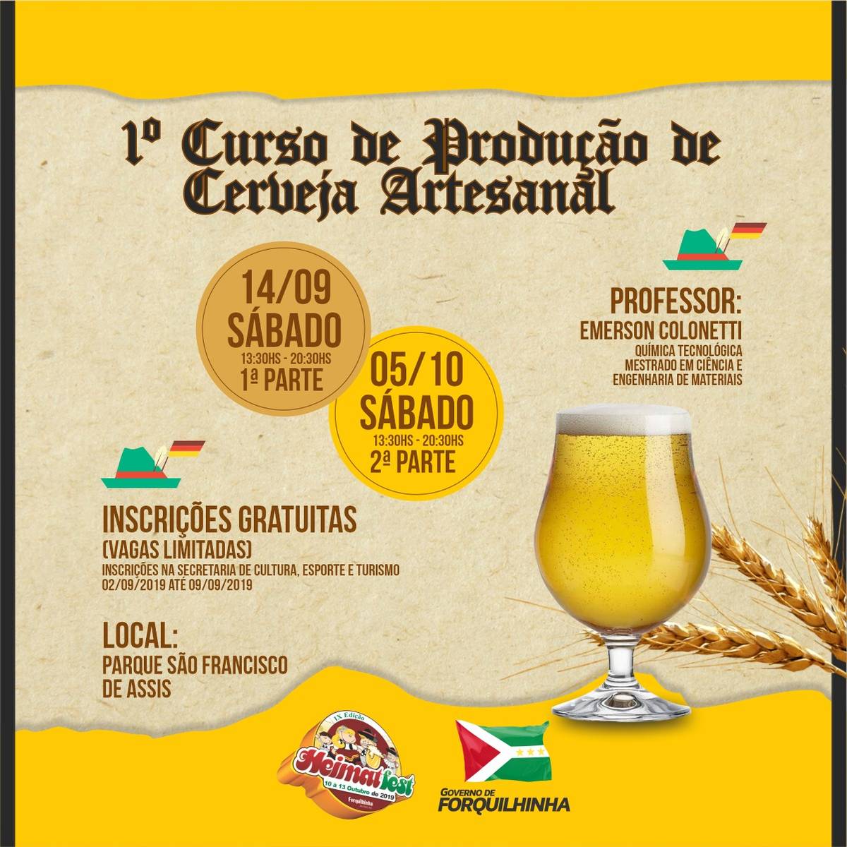 Curso de Produção de Cerveja Artesanal é oferecido aos moradores de Forquilhinha — foto 1