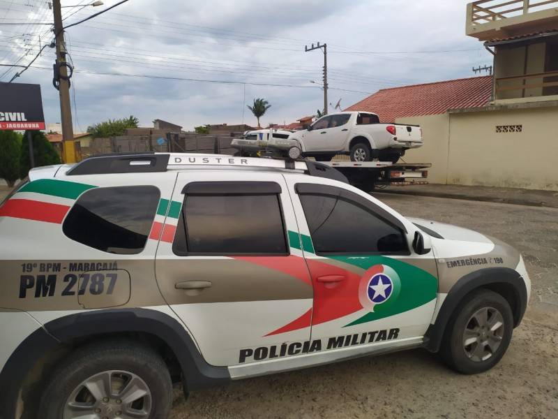 Dupla é detida após furto de caminhonete, em Jaguaruna — foto 1