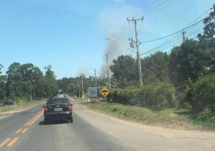Incêndio controlado em área verde nos bairros Vila Zuleima e Maria Céu — foto 1