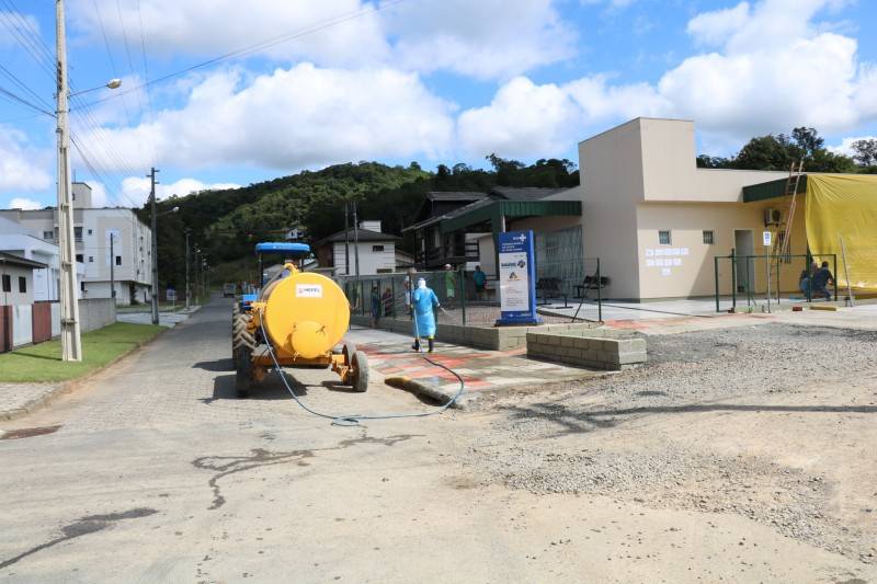 Nova Veneza inicia higienização e limpeza das ruas contra o coronavírus — foto 2