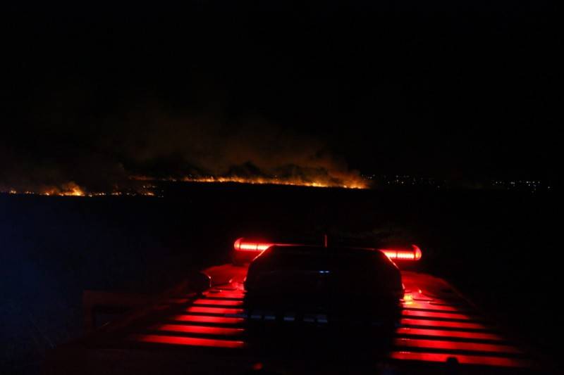 Incêndio em vegetação no bairro Floresta: bombeiros finalizam trabalho de combate às chamas — foto 2