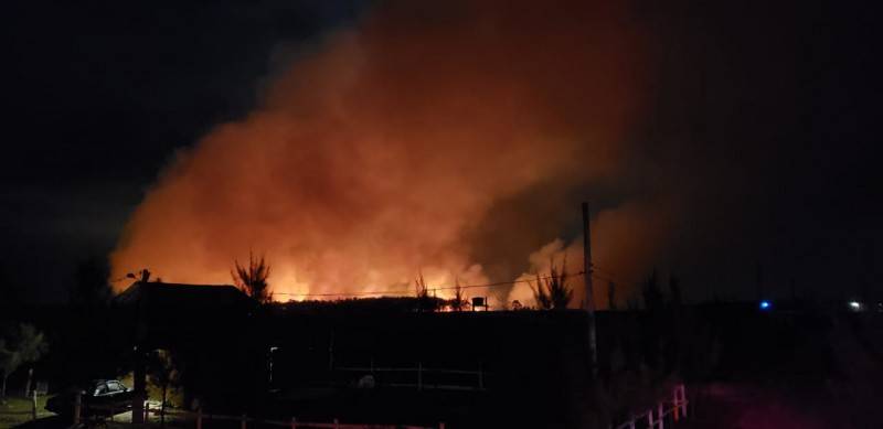 Bombeiros combatem incêndio em vegetação na cidade de Balneário Arroio do Silva — foto 4