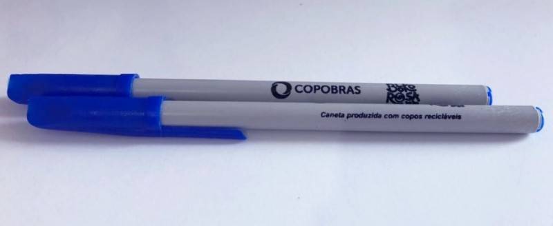 Copobras e Bloko Rosa transformam copos em canetas — foto 1