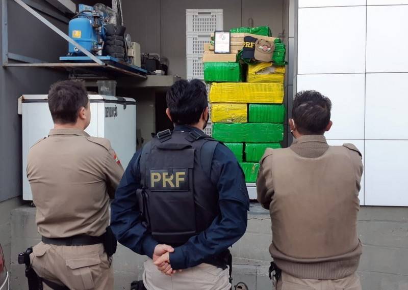 Mais de 420 quilos de maconha localizados em veículo capotado na BR-282 — foto 3