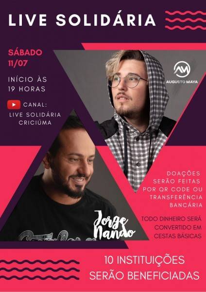 Live solidária arrecada recursos para auxílio a instituições da região Sul — foto 1