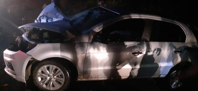 Colisão frontal entre carro e moto é registrada na SC-390, em Lauro Müller — foto 2