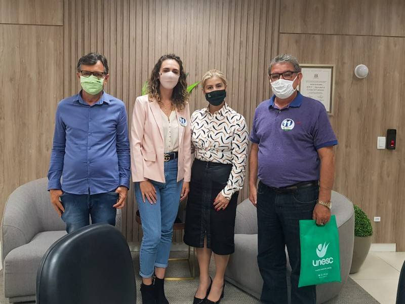Eleição em Nova Veneza: Ênio e Ângela apresentam projetos para reitora da Unesc — foto 1
