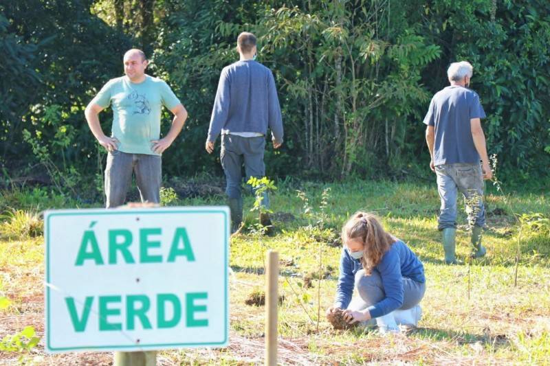 Fundave realiza plantio de mudas no Parque Natural Municipal Xokleng — foto 1