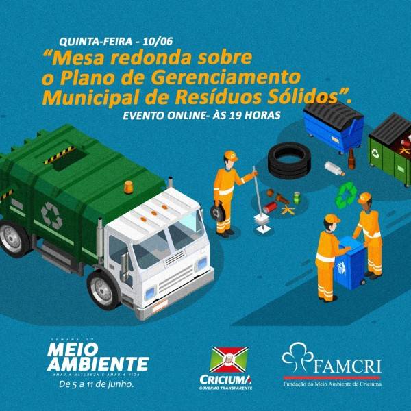 Semana do Meio Ambiente: mesa redonda sobre resíduos sólidos ocorre nesta quinta-feira em Criciúma — foto 1