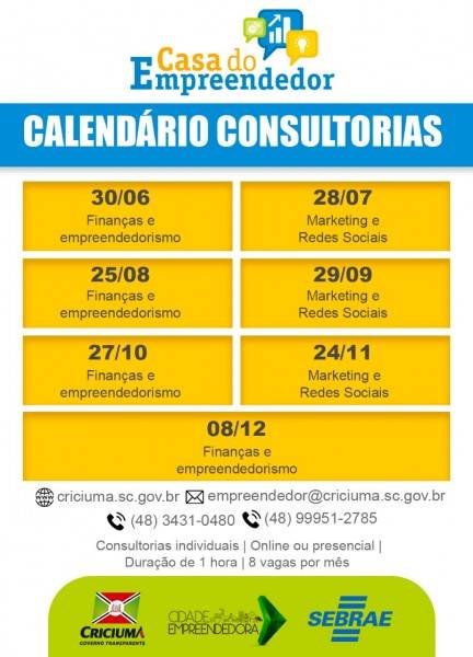 Prefeitura de Criciúma oferta consultorias gratuitas para MEIs e microempresas — foto 1