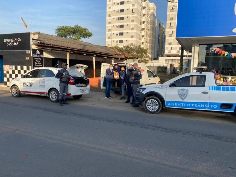 Secretaria de Assistência Social de Içara recebe doações arrecadas no Pedal Solidário — foto 1