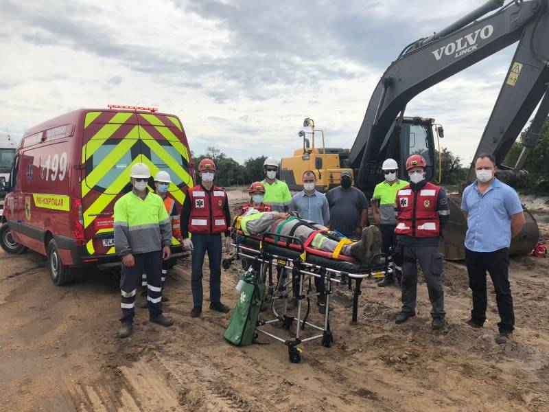 Bombeiros voluntários participam de simulado de acidente de trabalho em Jaguaruna — foto 6