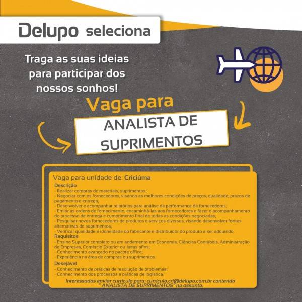 Vagas de emprego no Sul de Santa Catarina — foto 1