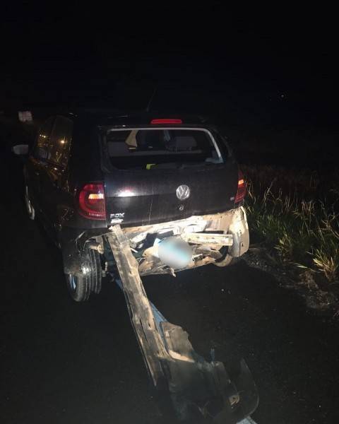 Colisão traseira deixa motorista ferida na SC-100 em Laguna — foto 1