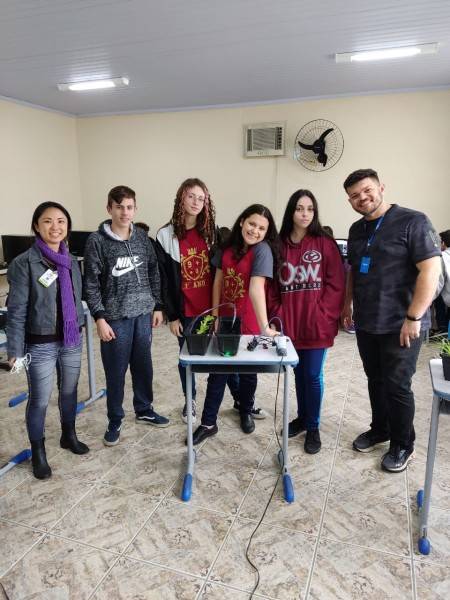 Alunos de Morro da Fumaça aprendem como desenvolver uma horta inteligente — foto 2