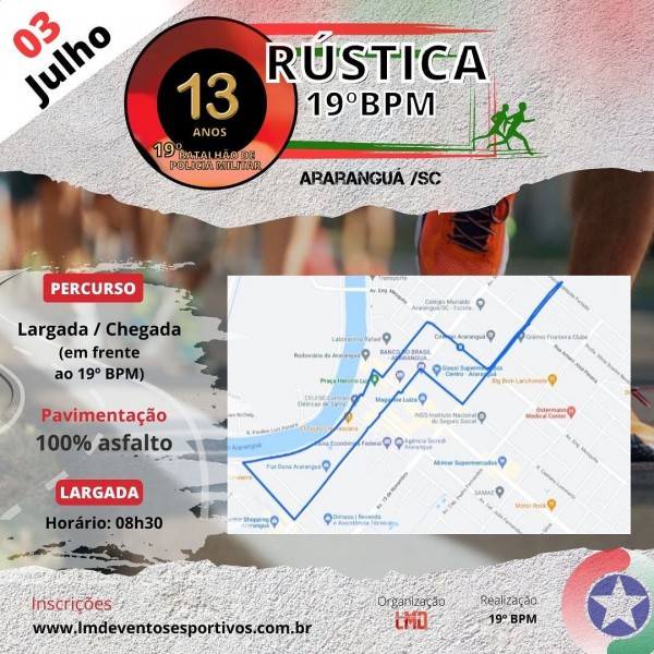 Araranguá: inscrições para mais uma edição da Corrida Rústica do 19º BPM estão abertas — foto 2