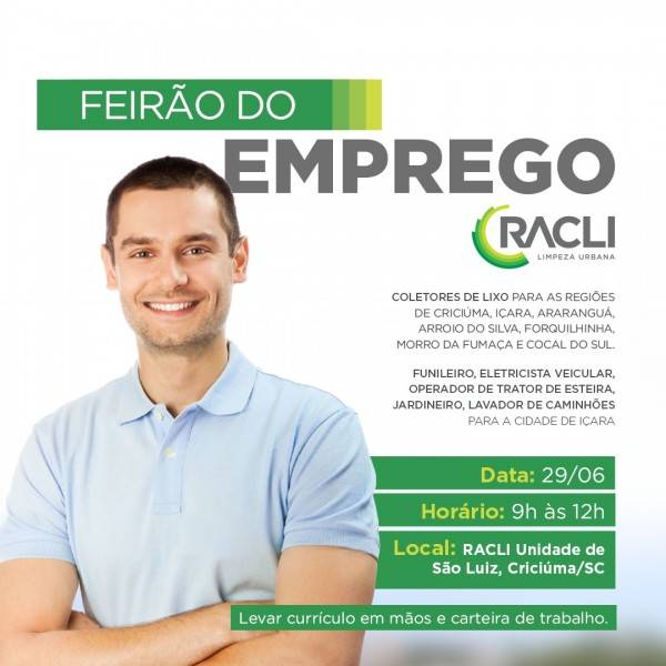 Racli promove Feirão do Emprego em Criciúma — foto 1