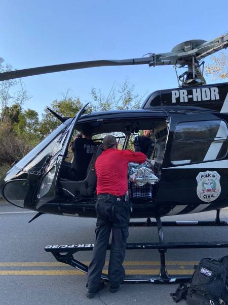 Motociclista fica gravemente ferido em acidente na SC-370 — foto 1