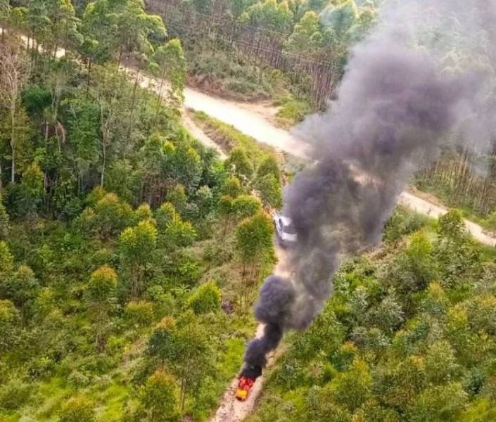 Polícia Militar realiza treinamento com simulação de roubo a banco em Pedras Grandes — foto 1
