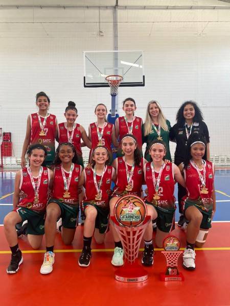 Basquete da  S.R. Mampituba/FME Criciúma/Satc é campeão Catarinense Sub-13 — foto 1