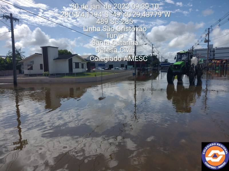 Defesa Civil Regional mobilizada em Turvo após chuvas na região — foto 2