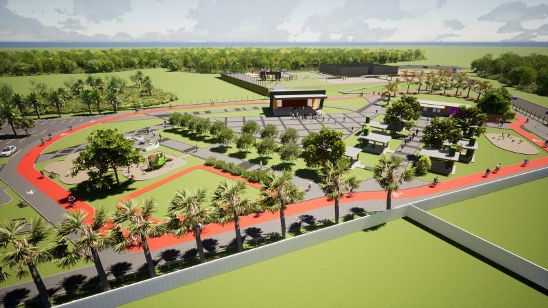 Parque da Santa Luzia passa por obras de terraplanagem em Criciúma — foto 1