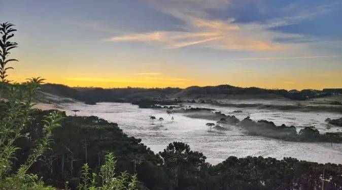 Geada cobre de branco os gramados de São Joaquim — foto 2