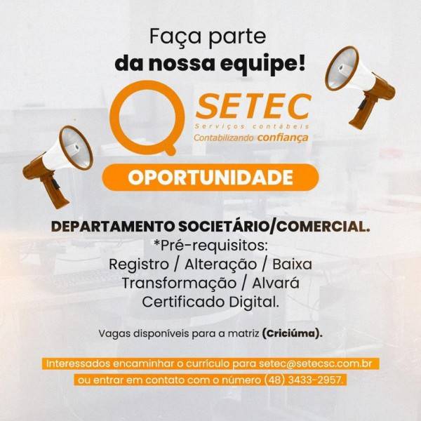 Vagas de emprego no Sul de Santa Catarina — foto 1