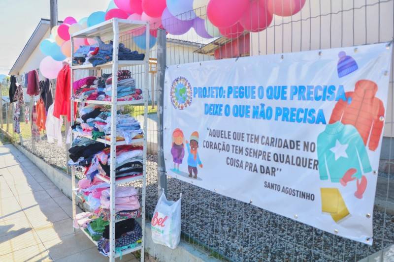 Varal solidário é montado em Nova Veneza — foto 4