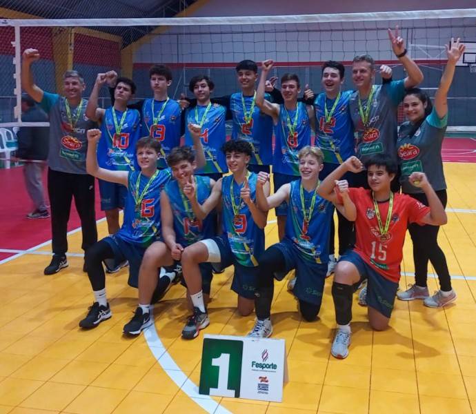 Vôlei de Forquilhinha é campeão no masculino e feminino na etapa microrregional da Olesc — foto 1