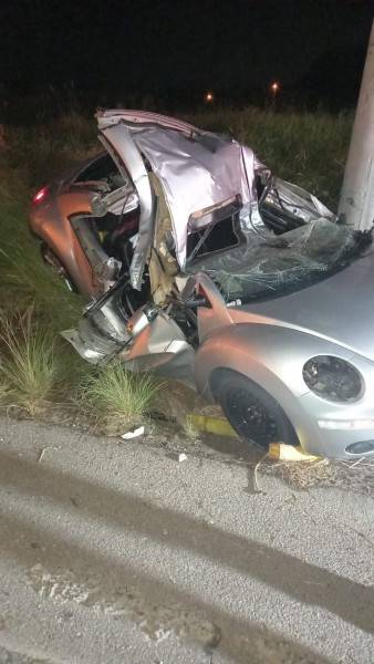 Motorista sobrevive a acidente que destruiu carro em Morro da Fumaça — foto 1