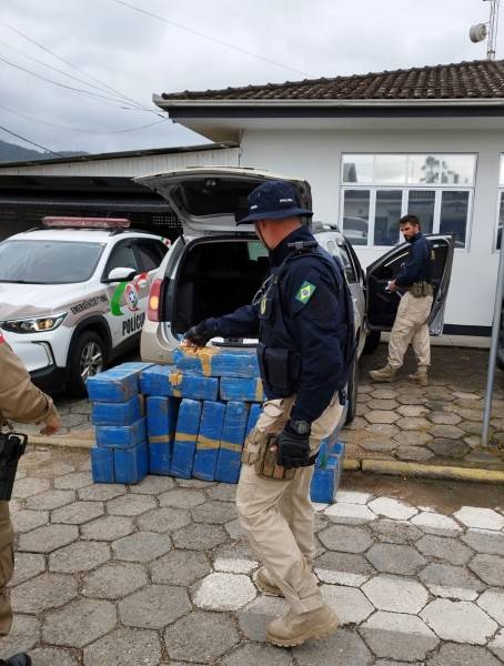 Motorista é abordado e detido com mais de 300 quilos de maconha em Grão-Pará — foto 1