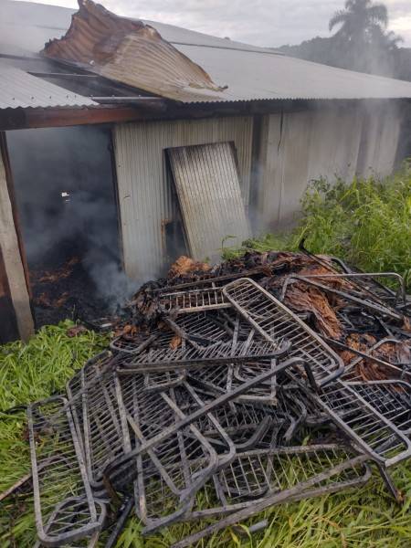 Orleans: incêndio em estufa de fumo causa prejuízo estimado de R$ 100 mil — foto 2