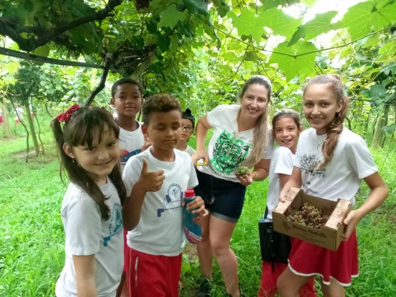Alunos da Colônia de Férias de Içara conhecem vinícola — foto 1