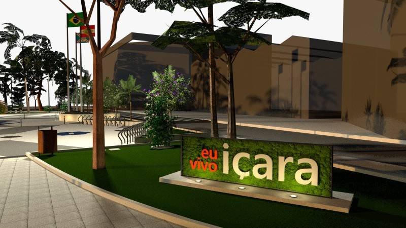 Praça João Goulart, sede da Prefeitura de Içara, será revitalizada — foto 1