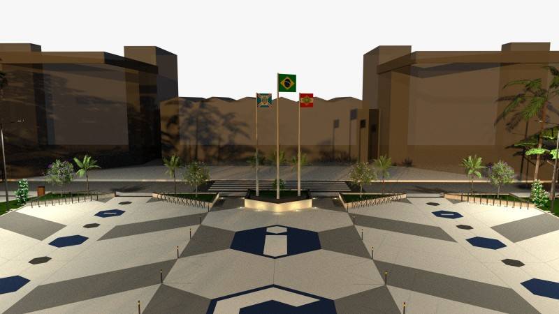 Praça João Goulart, sede da Prefeitura de Içara, será revitalizada — foto 2