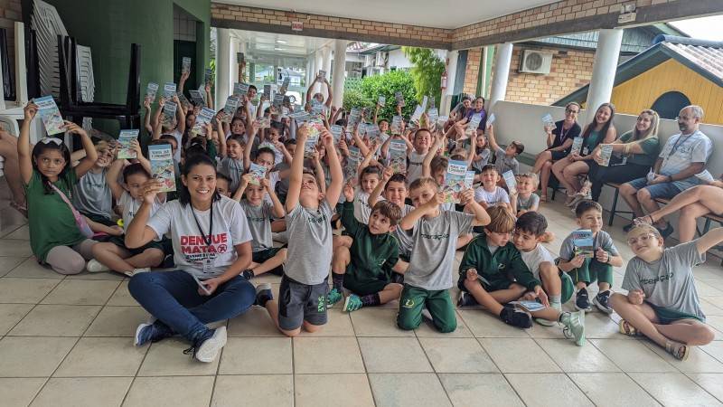 Dengue: Saúde de Morro da Fumaça retoma ações de conscientização nas escolas — foto 1