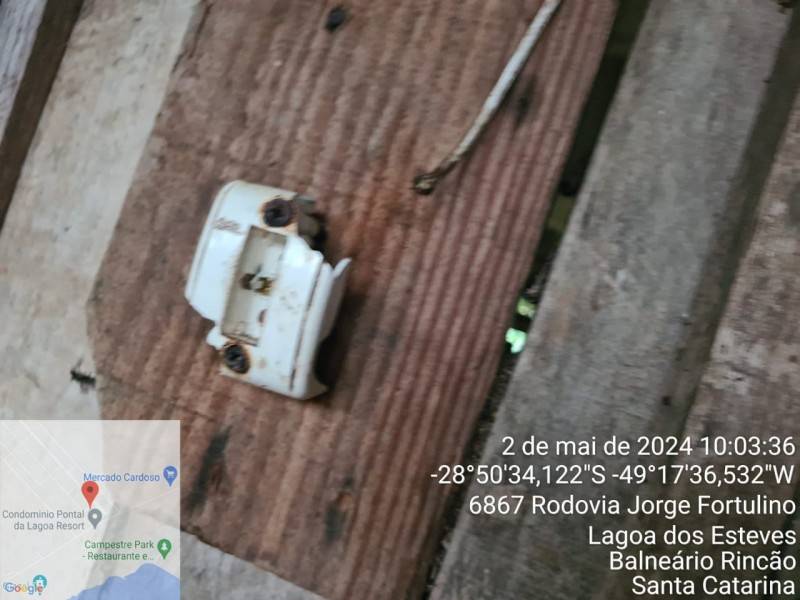Queda de raio mata novilho em Balneário Rincão — foto 1